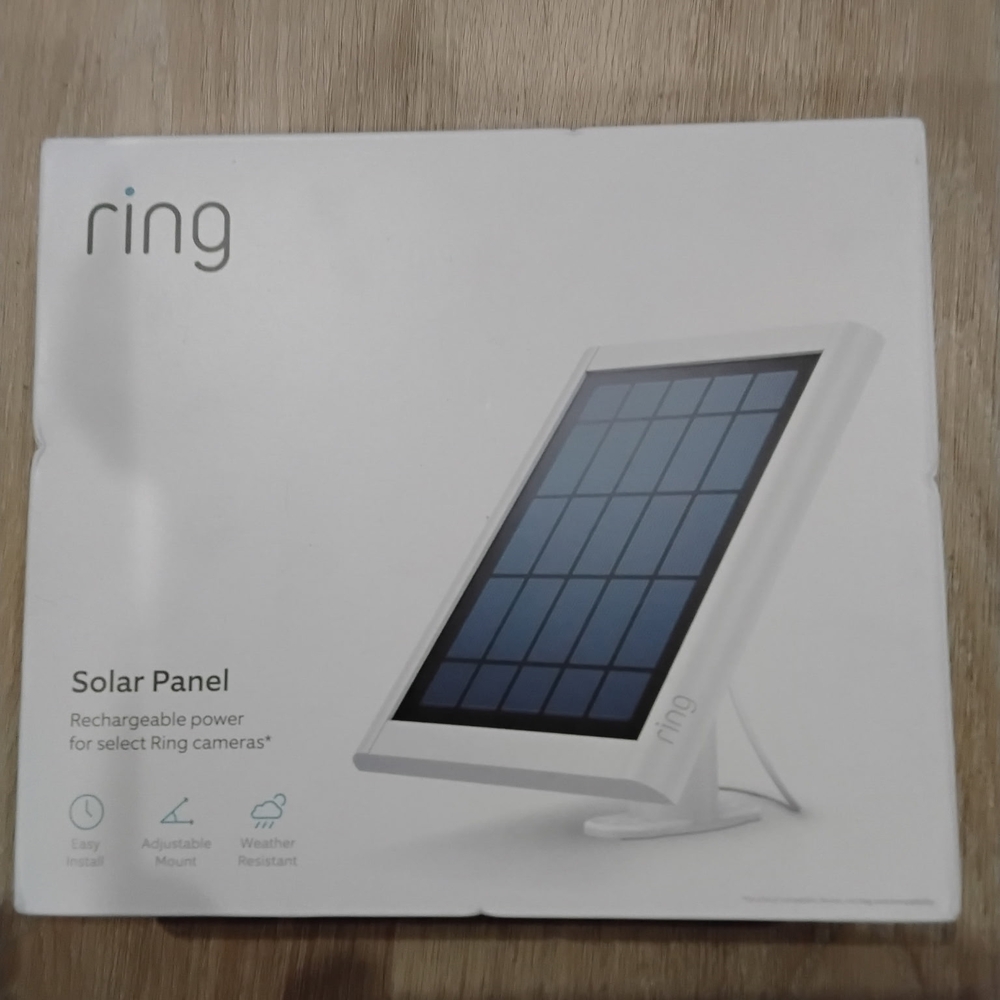 Ring Solar Panel in White for Security Cameras